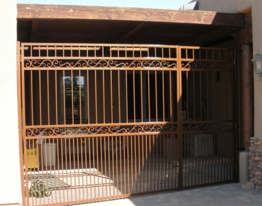 8' tall decorative patio gate 